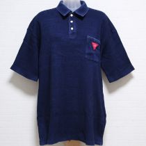 インディゴデニム風ポロシャツ【L】