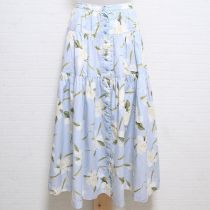 ブルー系ストライプリボンくちなしスカート