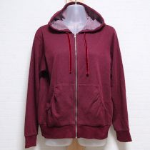 ボルドー花図鑑刺繍ゼッケンパーカー【4(L)】