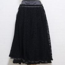 黒フラワーレースレイヤー風スカート【9号】