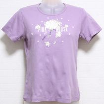 パープルブーケTシャツ【M】