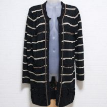 黒フリル&クロッシェ使いカーディガン【11号】
