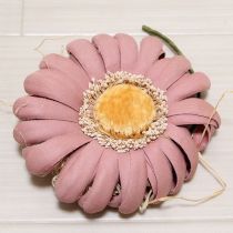 ピンク藁付き雛菊コサージュ