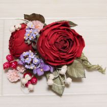 赤薔薇ブーケコサージュ