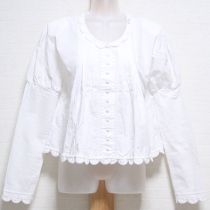 白スカラップブラウス