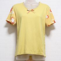 からし金魚縮緬使いカットソー
