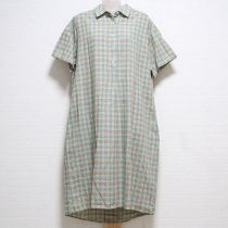 薄荷系チェックワンピース