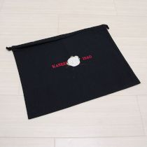 黒リボンカメリア刺繍巾着
