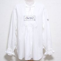 白ロゴ刺繍ローンブラウス