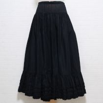 黒ピコフリルローンスカート