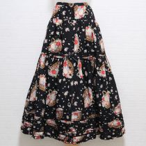 黒薔薇かご通しリボンスカート