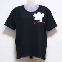 黒くちなしプリントTシャツ