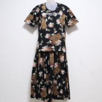 黒ブーケくまカットソー上下