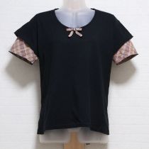 黒チェック使いカットソー