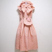 ピンク薔薇ピコフリル使いサンドレス4点セット