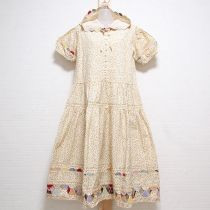 生成蔦小薔薇フード付きスカラップパッチワークワンピース&ストール
