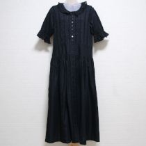 黒レース使いピコフリルローンワンピース