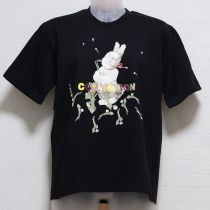 黒たんぽぽうさぎTシャツ【M】