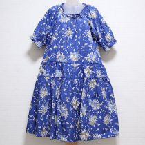 青鈴蘭プリントレイヤー風ワンピース