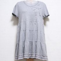 グレーピコフリル使いカットソーチュニック