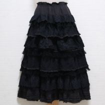 黒レース段々スカート