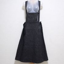黒倒しタックデニムジャンパースカート