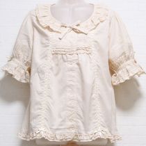 生成ロゴ刺繍ローンブラウス