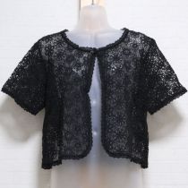 黒フラワーレースボレロカーディガン