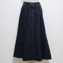 紺レース使いデニムスカート【L】