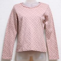 ピンク薔薇柄長Tシャツ【M】