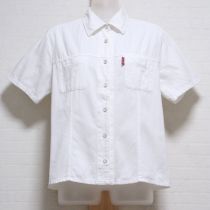 白ロゴ刺繍ブラウス【L】
