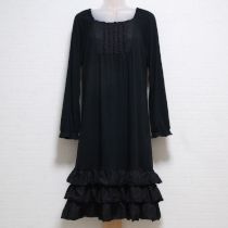 黒ローン使いカットソーワンピース