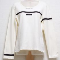生成ロゴテープ使い長Tシャツ【M】