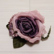 パープル系薔薇ブーケコサージュ