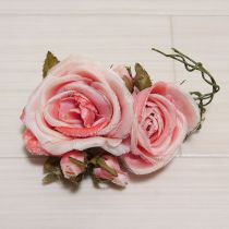 ピンク薔薇3WAYコサージュ