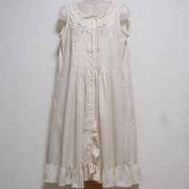 生成鈴蘭刺繍ローンチュニックオーバーブラウス
