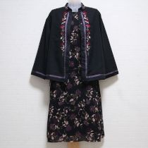黒花柄刺繍ジャケット&ワンピース