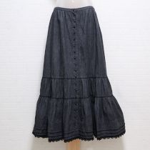 黒レース使いデニムスカート