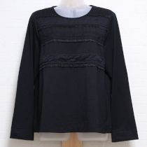 黒レースブレード使いカットソー【4(11号)】