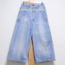 ブリーチチェリー刺繍ワイドパンツ【3(M)】