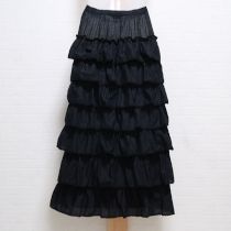 黒ローン段々フリルタブリエ【M】