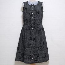 黒ドットカメリアフロッキーローンワンピース【3(9号)】