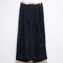 紺スウェード調ワイドパンツ