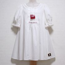 白リトルサニーバイトコラボスモックブラウス