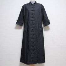 黒デニムチャイナ風ワンピース