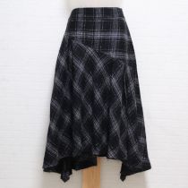 黒系銀糸使いイレギュラーヘムスカート【3(9号)】