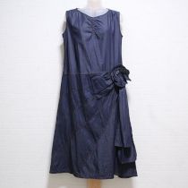 紺花モチーフ付きソフトデニムワンピース【3(9号)】