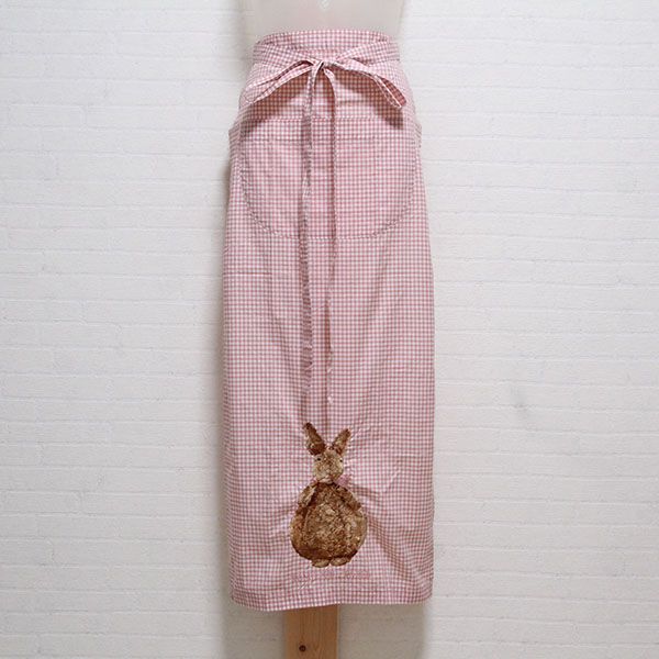 ピンクだるまうさぎ刺繍ギンガムエプロン - ピンクハウス通販 