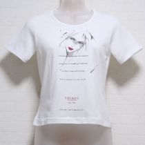 白×黒プリントTシャツ