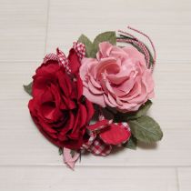 赤系薔薇ブーケコサージュ